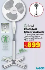 KİWİ KFAN-7417 STANTLI AYAKLI VANTİLATÖR fiyat ve kampanya bilgisi